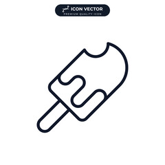 Ice cream icon symbol template for graphic and web design collection logo vector illustration