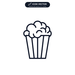 Popcorn icon symbol template for graphic and web design collection logo vector illustration