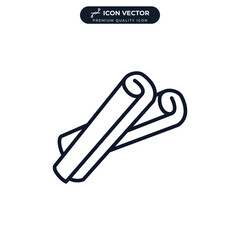 Cinnamon sticks icon symbol template for graphic and web design collection logo vector illustration