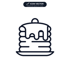 Pancake icon symbol template for graphic and web design collection logo vector illustration