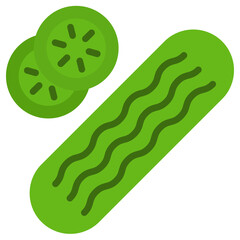 cucumber illustration of vegetables. Vegetarian food.
