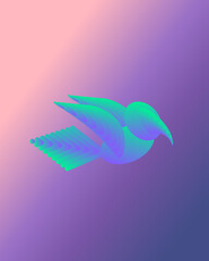 abstract background, illustration of background with a bird, abstract bird illustration