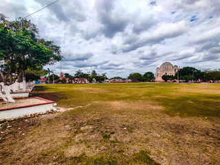 Panoramic view of a colonial church