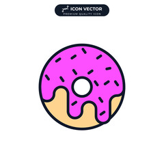 Donut icon symbol template for graphic and web design collection logo vector illustration