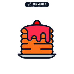 Pancake icon symbol template for graphic and web design collection logo vector illustration