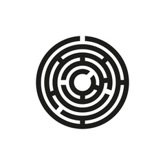 The maze icon. Simple vector illustration on a white background