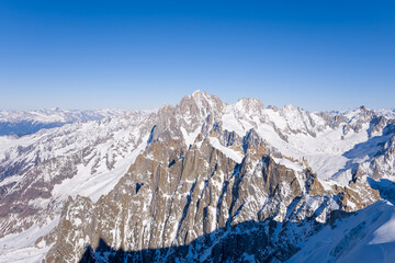 Aiguille Verte, Du Jardin, Les Drus and Les Droites in Europe, France, Rhone Alpes, Savoie, Alps,...