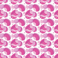 Seamless texture. Backgrounds with Easter eggs. For the Easter holiday, a pattern of bright eggs. Repeating pattern for printing on paper and fabric.