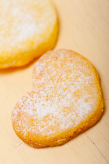 heart shaped shortbread valentine cookies