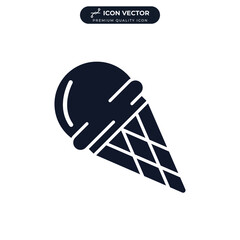 Ice cream icon symbol template for graphic and web design collection logo vector illustration