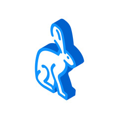 hare animal isometric icon vector. hare animal sign. isolated symbol illustration