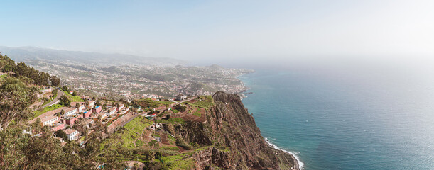 Panorama Ausblick auf die Küste von Madeira