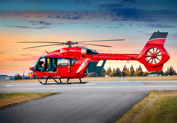 Air transportation. Helicopter. Air ambulance © VO IMAGES