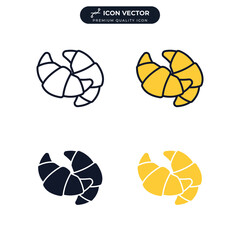 Croissant  icon symbol template for graphic and web design collection logo vector illustration