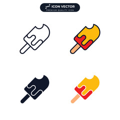 Ice cream icon symbol template for graphic and web design collection logo vector illustration