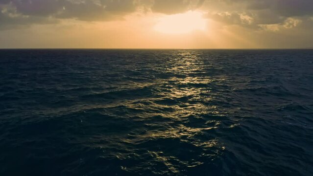 Sunset sea ocean sun sunrise travel view motion travel wave
