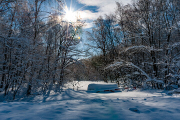 Winter road and winter forest landscapes in Samarskaya Luka National Park! Shot with Nikon D70 and Nikon D300S cameras!