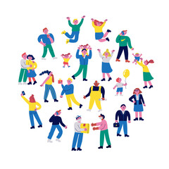 Cartoon People vector set