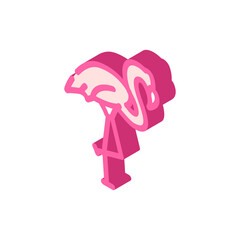 flamingo bird isometric icon vector. flamingo bird sign. isolated symbol illustration