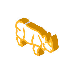 rhino animal isometric icon vector. rhino animal sign. isolated symbol illustration