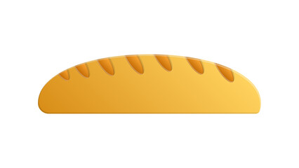 loaf on a white plate with a crust from the oven. vector illustration. drawing for a bakery, cafe, restaurant. illustration with food, vegan food