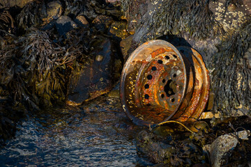 Old rusty rim