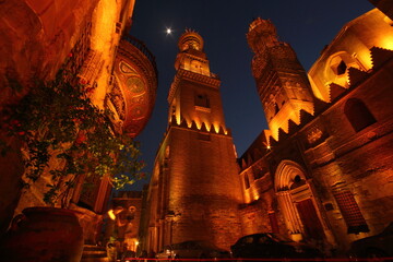 Mosque in Al Moez Street, Cairo The city night, Egypt