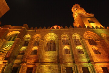 Mosque in Al Moez Street, Cairo The city night, Egypt