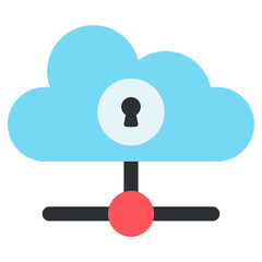 A creative design icon of secure cloud

