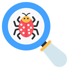 Perfect design icon of search bug

