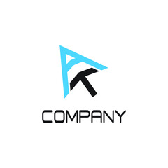 Letter A cursor Logo Vector