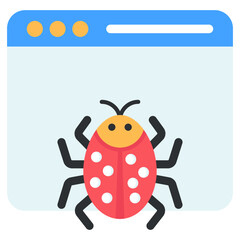 Trendy vector design of computer bug

