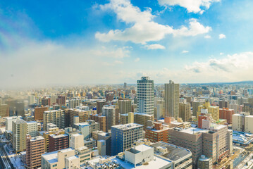 Fototapeta premium 【北海道】札幌・都市風景 冬景色 雪景色