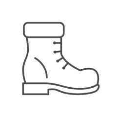 Industrial boot line outline icon