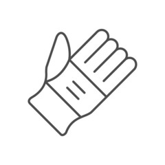Protective glove line outline icon