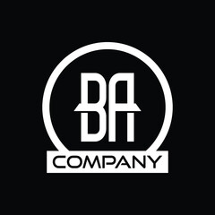 Letter BA Monogram Logo Vector