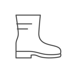 Rubber boot line outline icon