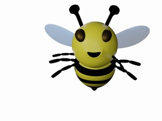 Bee and White background