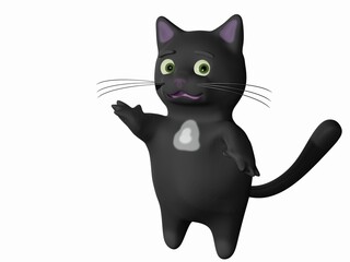 Cat and White background