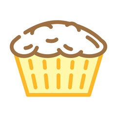 muffin bakery dessert color icon vector. muffin bakery dessert sign. isolated symbol illustration