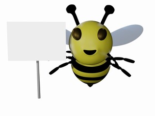 Bee and Blank sign
