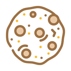 cookie pastry food color icon vector. cookie pastry food sign. isolated symbol illustration