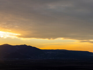 Landscape at the sunset