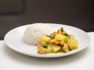 Peruvian food: Cau cau de Mondongo.