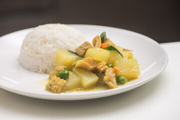 Peruvian food: Cau cau de Mondongo.