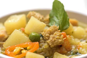 Peruvian food: Cau cau de Mondongo.