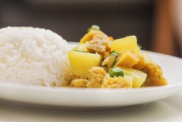 Peruvian food: Cau cau de Mondongo.