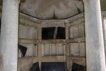 Old damaged burial chamber - columbarium