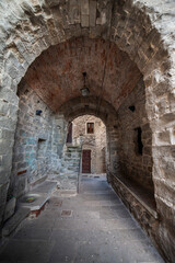 Fototapeta na wymiar Italia, Toscana, Casentino, Arezzo, il paese di Subbiano, il Castello dell'anno 1000.