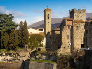 Italia, Toscana, Casentino, Arezzo, il paese di Subbiano, il Castello dell'anno 1000.